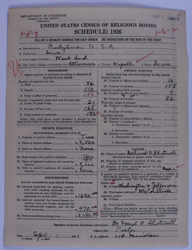 Scan of Presbyterian Church in the United States of America: 5021