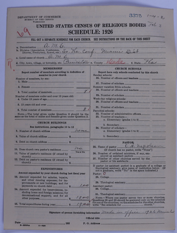 Scan of African Methodist Episcopal Church: 3375