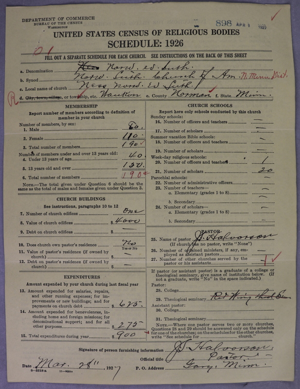 Scan of Norwegian Lutheran Church of America: 898