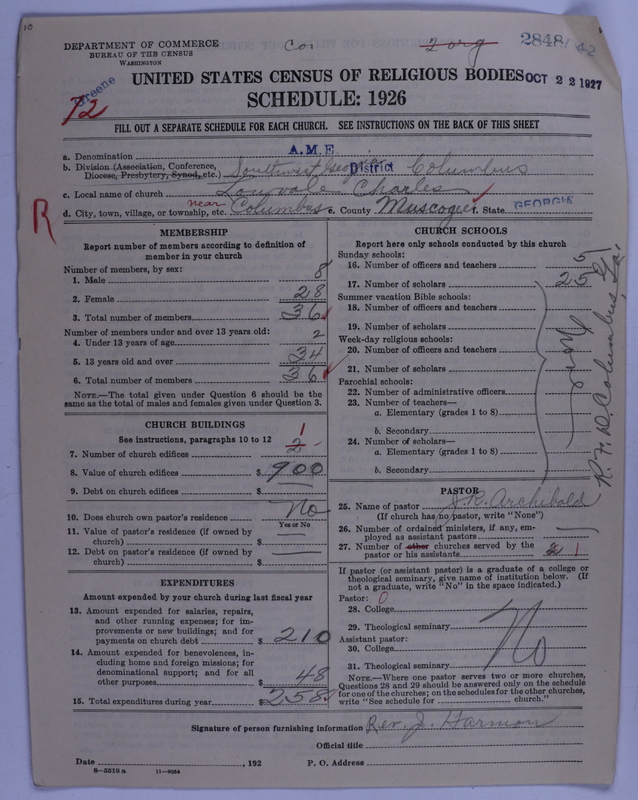 Scan of African Methodist Episcopal Church: 2848