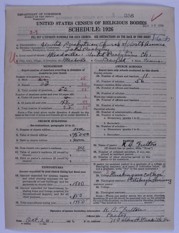 Scan of United Presbyterian Church of North America: 258