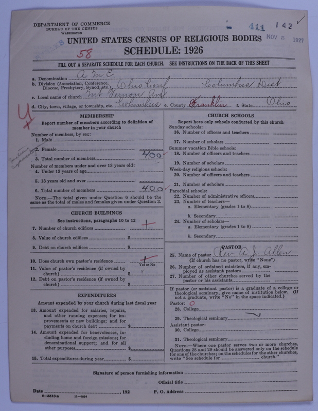 Scan of African Methodist Episcopal Church: 411