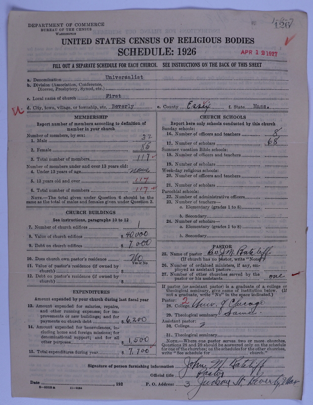 Scan of Universalist Church: 126