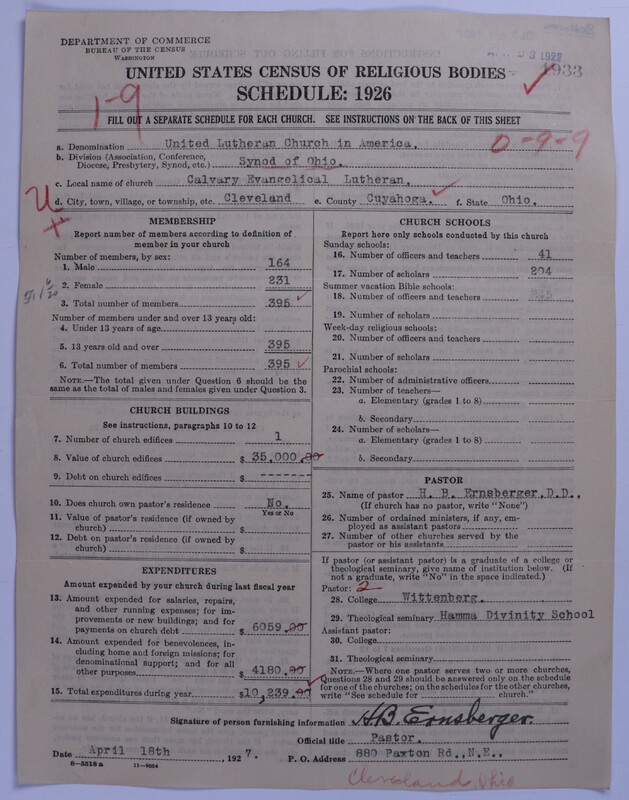 Scan of United Lutheran Church in America: 1933
