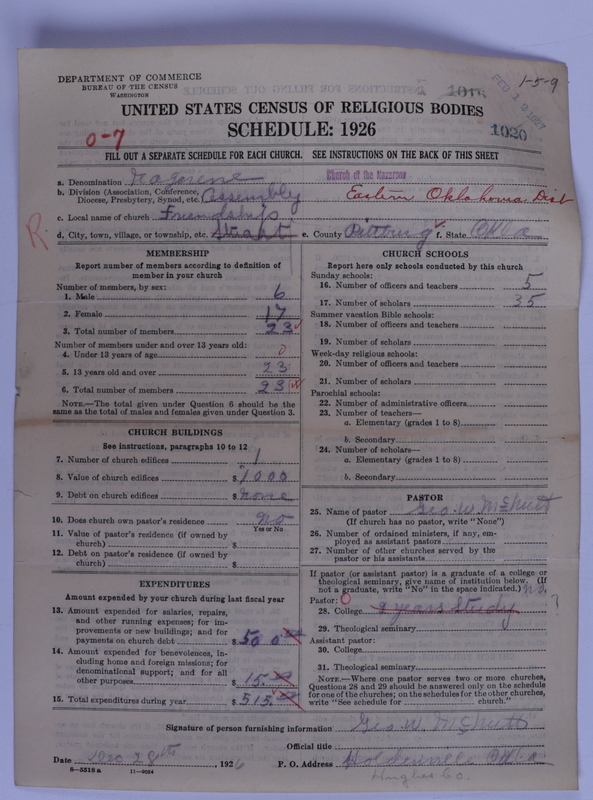 Scan of Church of the Nazarene: 1020