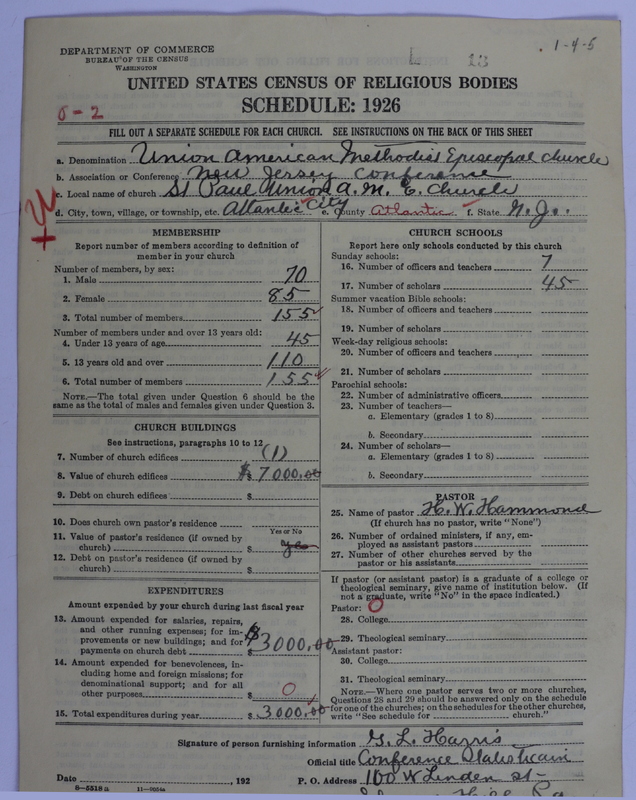 Scan of Union American Methodist Episcopal Church: 13