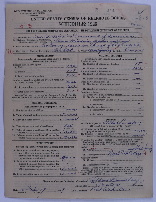 Scan of Swedish Evangelical Mission Covenant of America: 244