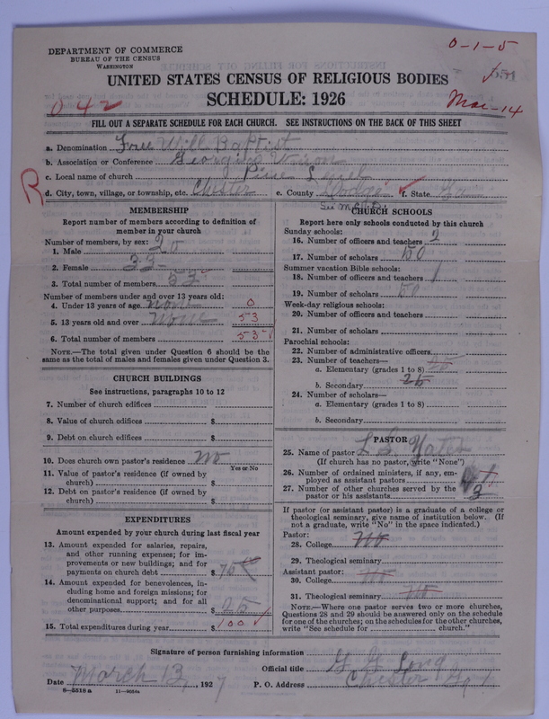 Scan of Free Will Baptists: 551