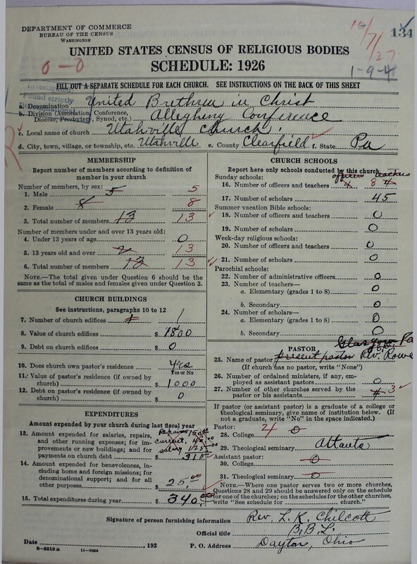 Scan of Church of the United Brethren in Christ: 134