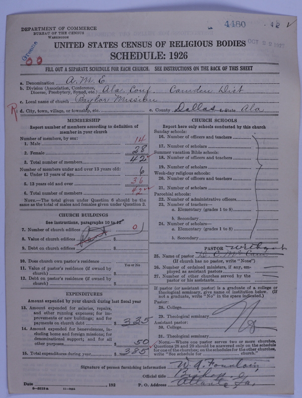 Scan of African Methodist Episcopal Church: 4480