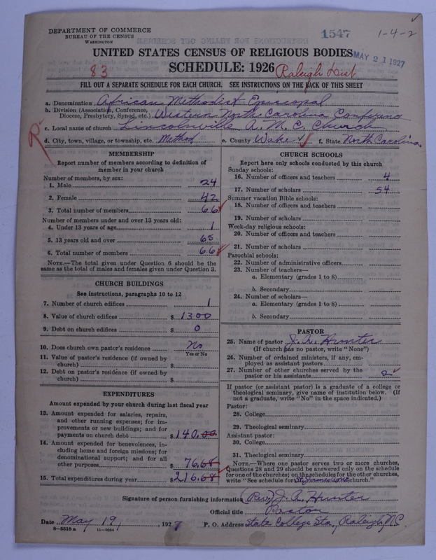 Scan of African Methodist Episcopal Church: 1547