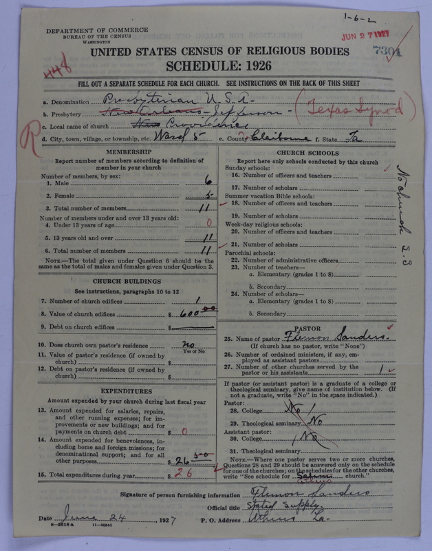 Scan of Presbyterian Church in the United States of America: 7301