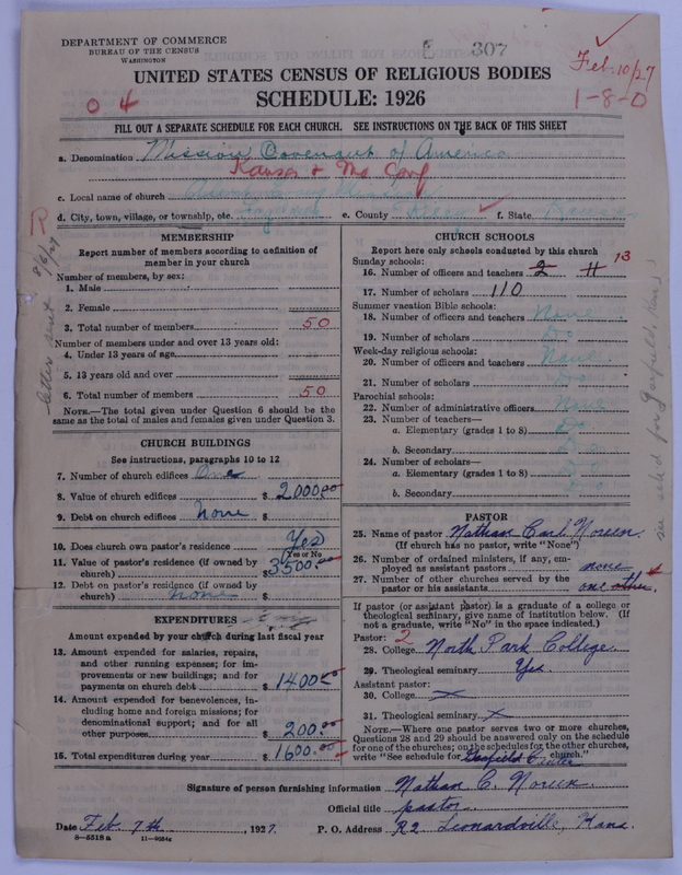 Scan of Swedish Evangelical Mission Covenant of America: 307