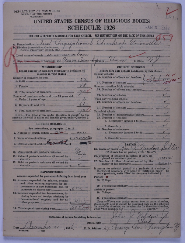 Scan of Congregational Churches: 1815