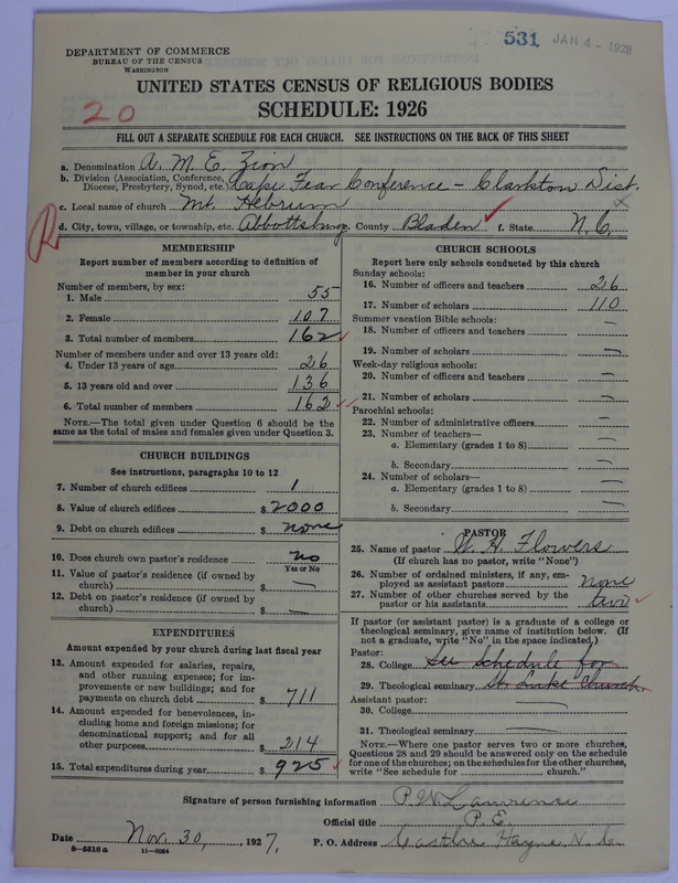 Scan of African Methodist Episcopal Zion Church: 531