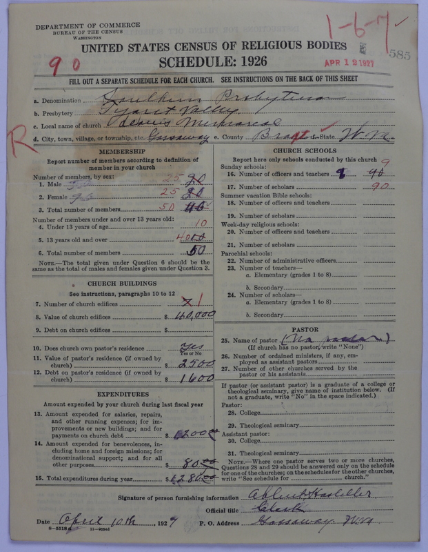 Scan of Presbyterian Church in the United States: 585