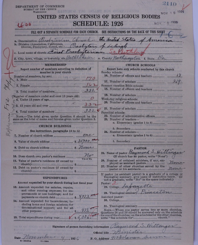Scan of Presbyterian Church in the United States of America: 2110