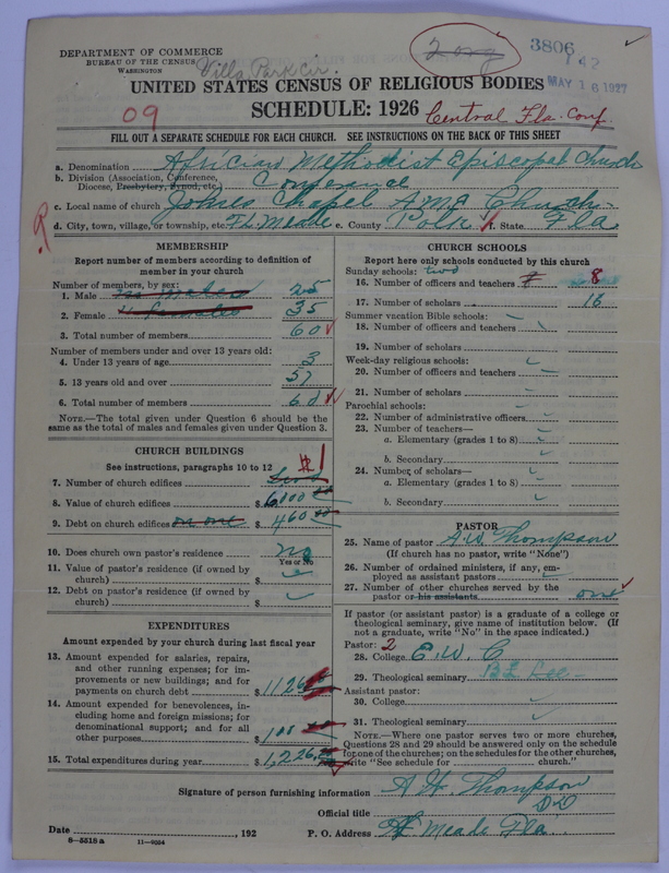 Scan of African Methodist Episcopal Church: 3806