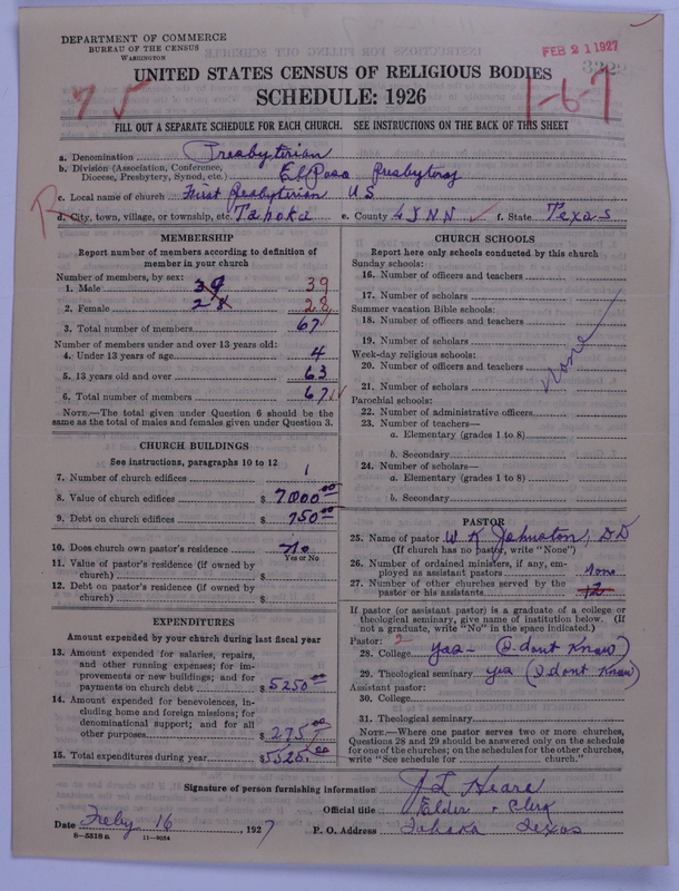 Scan of Presbyterian Church in the United States: 3322