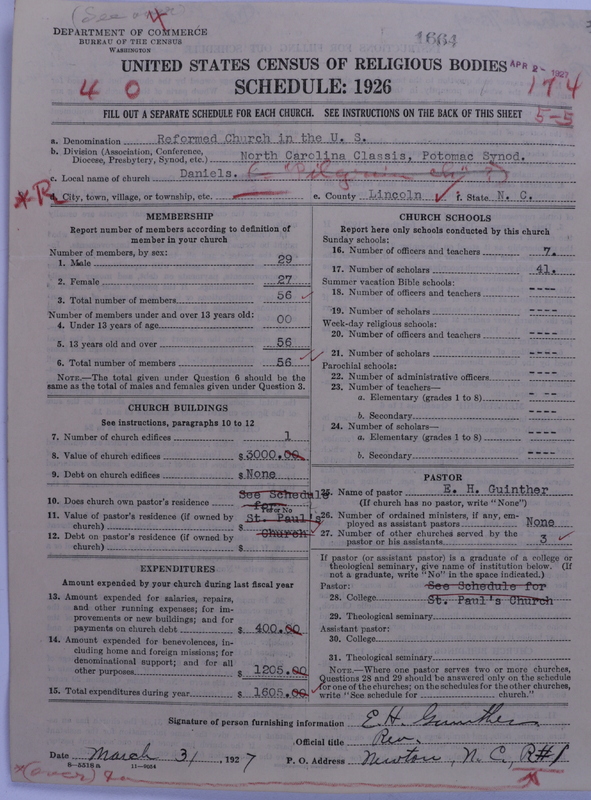 Scan of Reformed Church in the United States: 1664