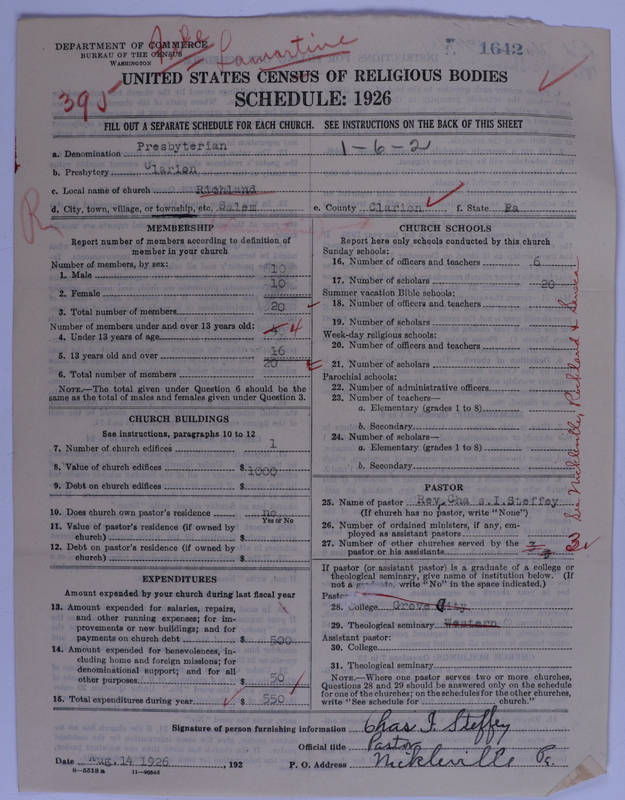 Scan of Presbyterian Church in the United States of America: 1642