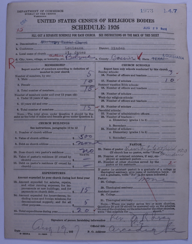 Scan of Colored Methodist Episcopal Church: 1973