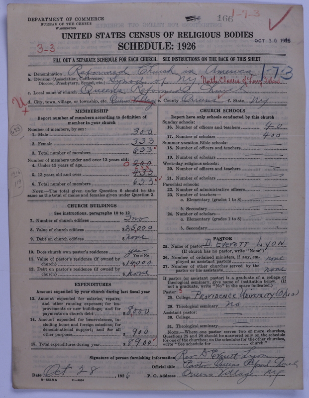 Scan of Reformed Church in America: 166