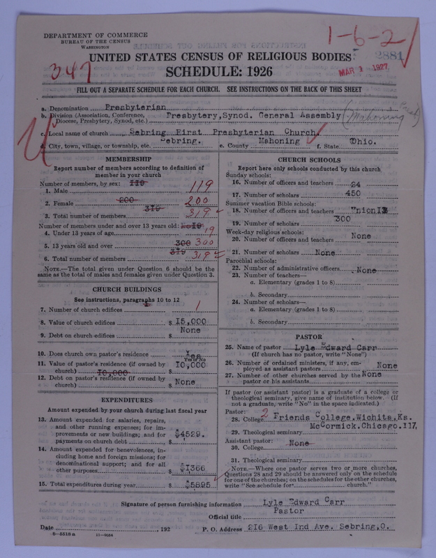 Scan of Presbyterian Church in the United States of America: 2881