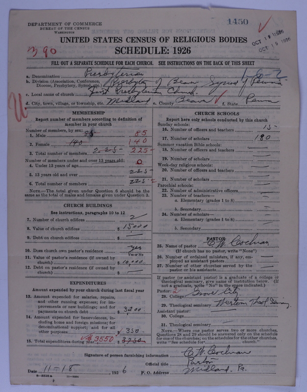 Scan of Presbyterian Church in the United States of America: 1450