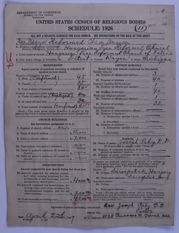Scan of Free Magyar Reformed Church in America: 11