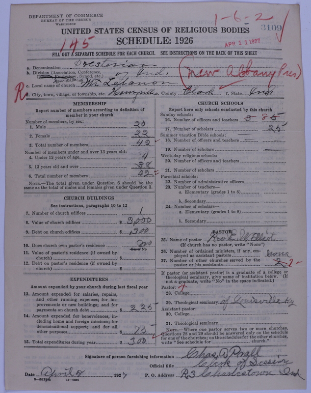 Scan of Presbyterian Church in the United States of America: 3109