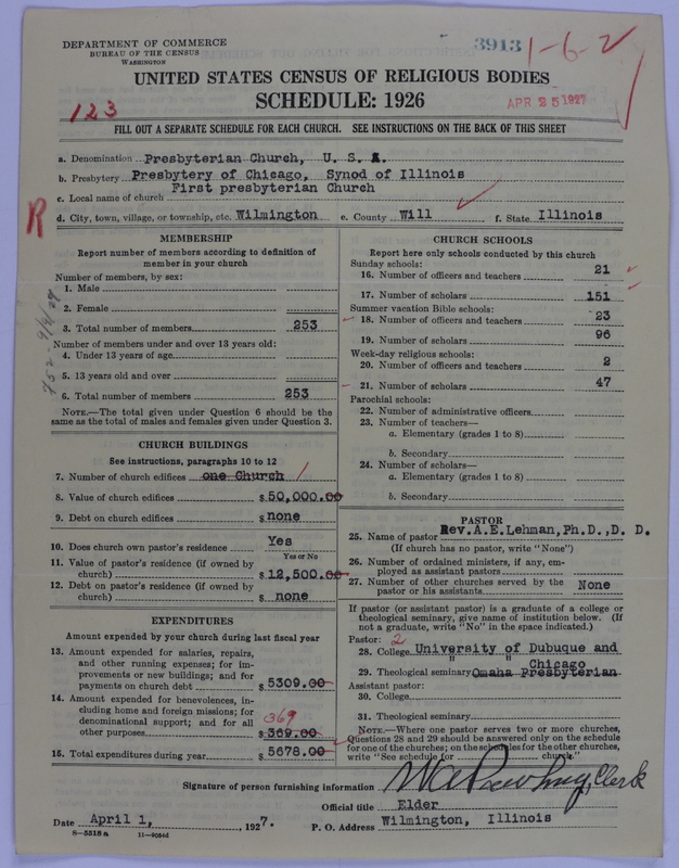 Scan of Presbyterian Church in the United States of America: 3913