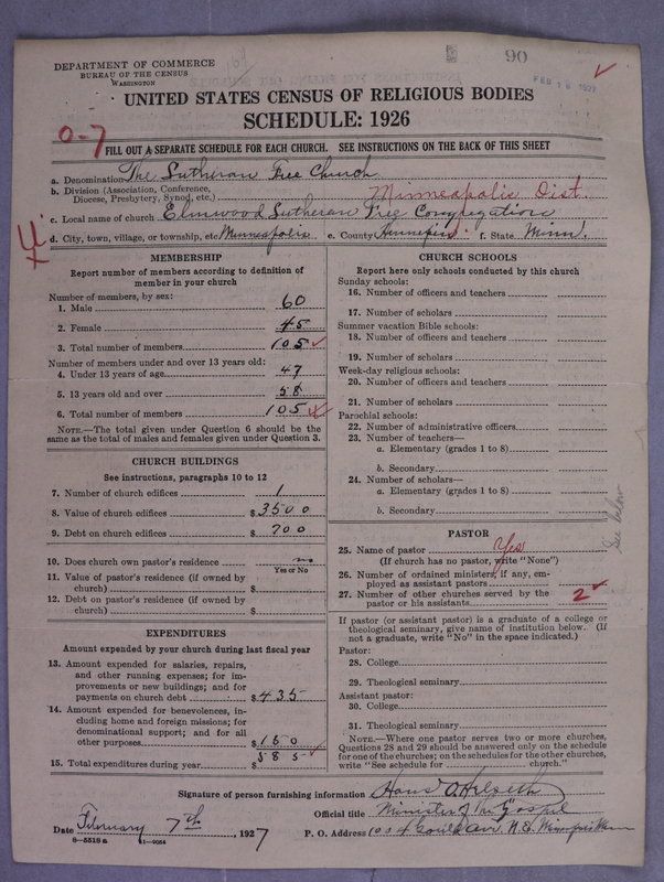 Scan of Lutheran Free Church: 90