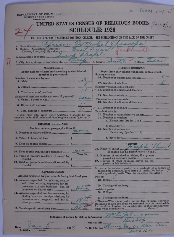 Scan of African Methodist Episcopal Church: 6509