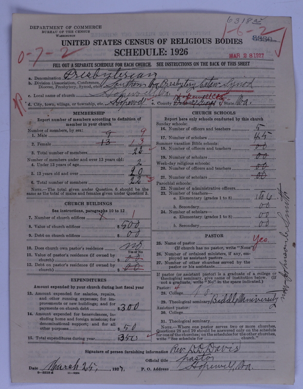 Scan of Presbyterian Church in the United States of America: 6318a
