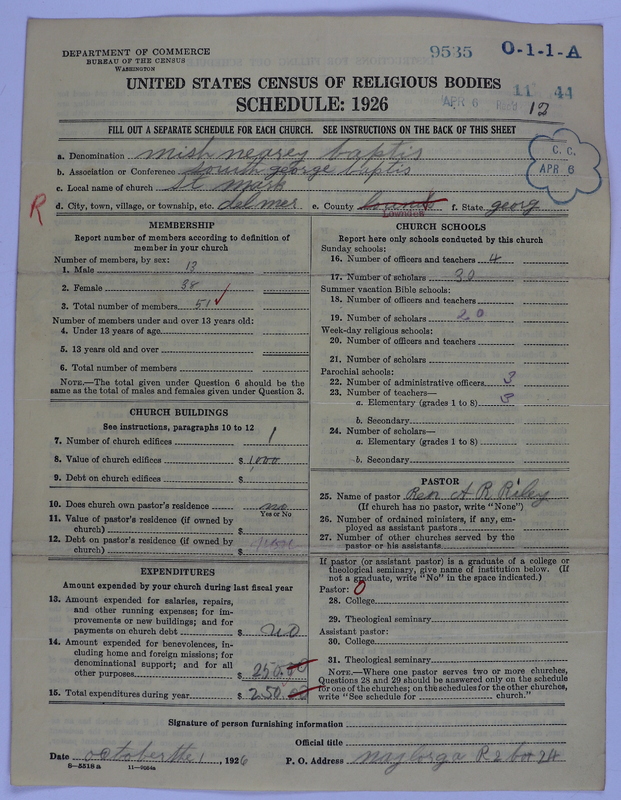 Scan of Negro Baptists: 9535