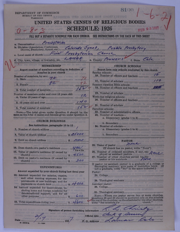 Scan of Presbyterian Church in the United States of America: 8100