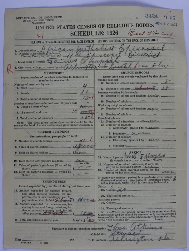 Scan of African Methodist Episcopal Church: 3424