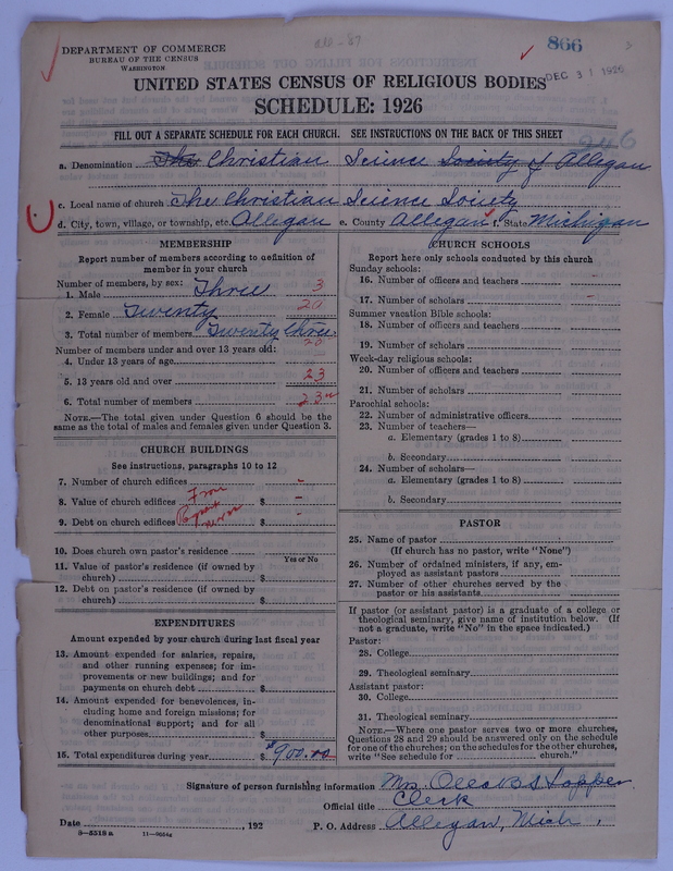 Scan of Church of Christ, Scientist: 866