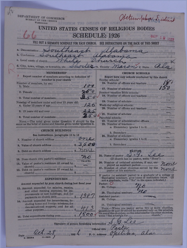 Scan of African Methodist Episcopal Zion Church: 1924
