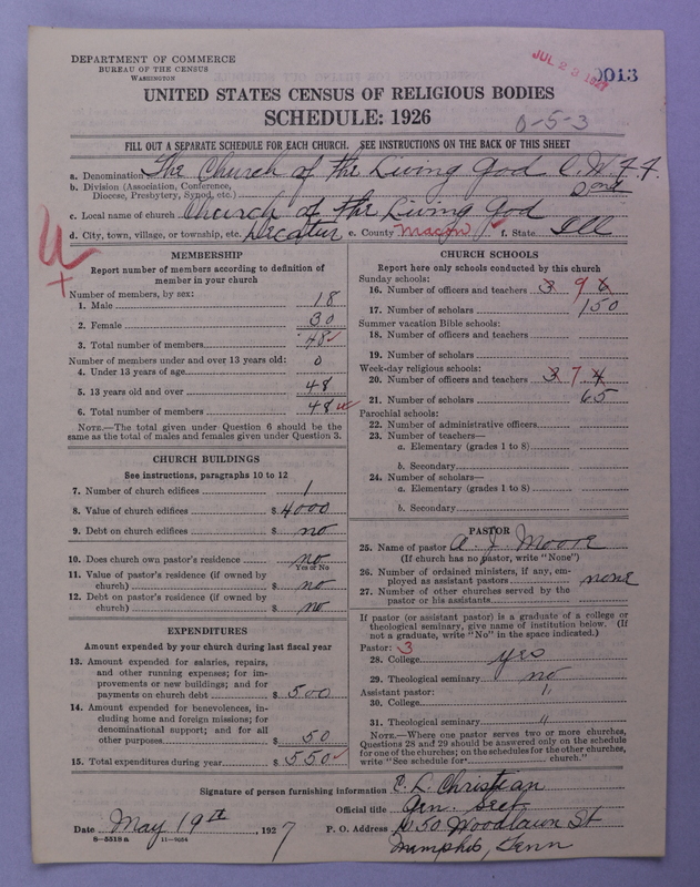 Scan of Church of the Living God, Christian Workers for Fellowship: 13