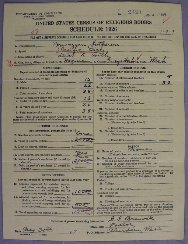 Scan of Norwegian Lutheran Church of America: 2424