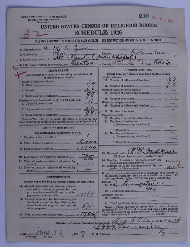 Scan of African Methodist Episcopal Zion Church: 230