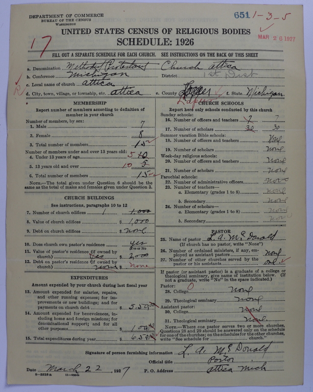 Scan of Methodist Protestant Church: 651