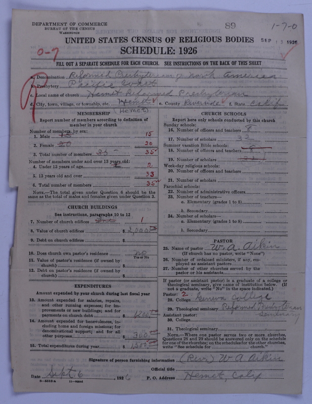 Scan of Synod of the Reformed Presbyterian Church of North America: 89