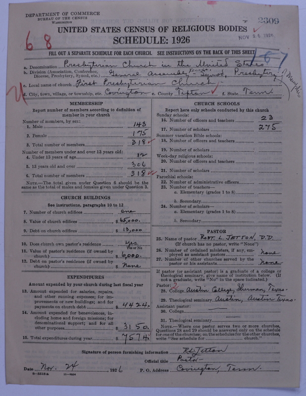 Scan of Presbyterian Church in the United States: 2309