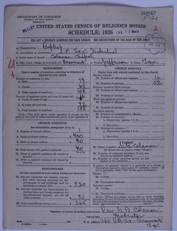 Scan of Negro Baptists: 20847
