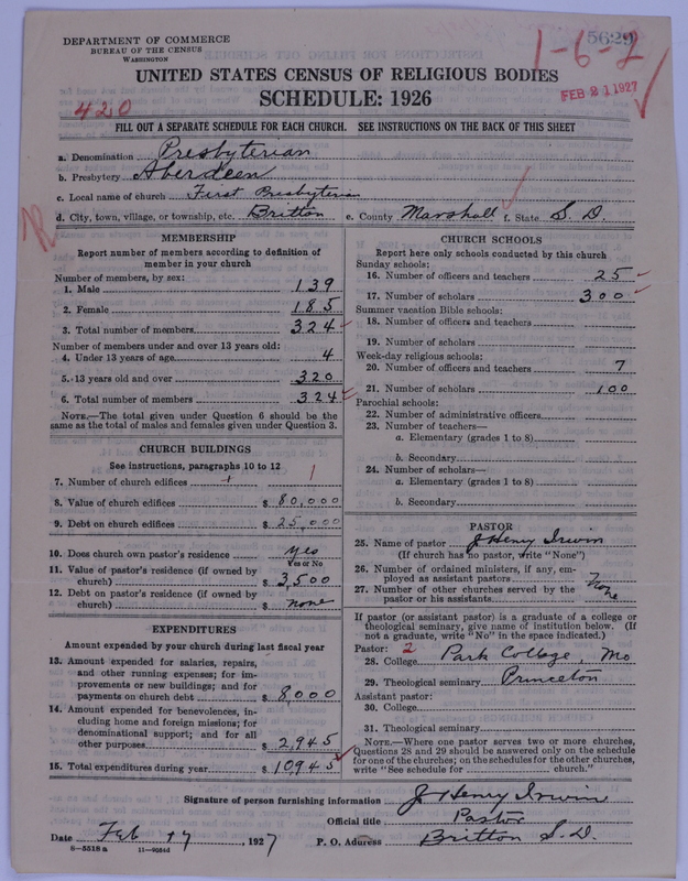 Scan of Presbyterian Church in the United States of America: 5629