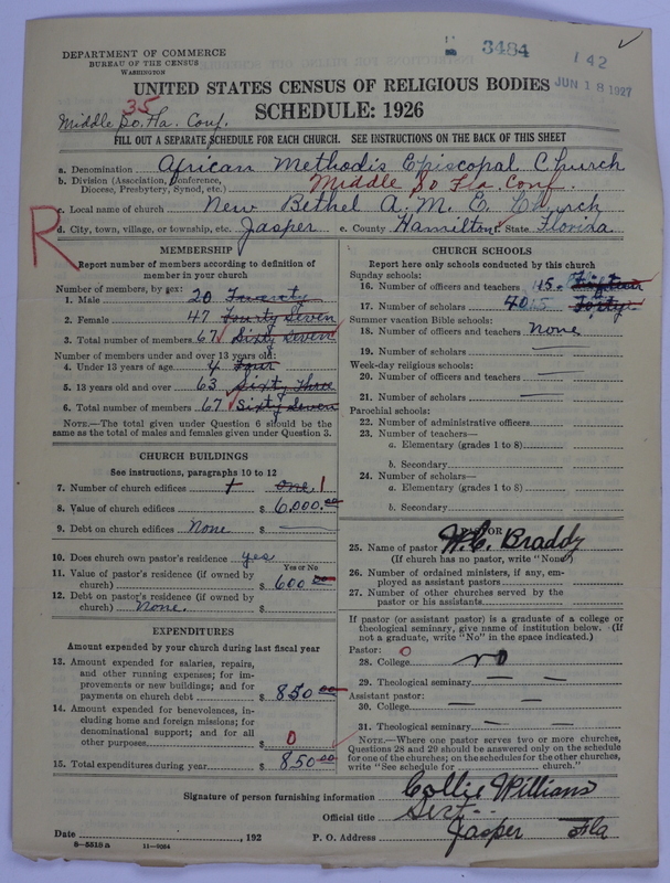 Scan of African Methodist Episcopal Church: 3484