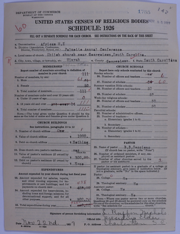Scan of African Methodist Episcopal Church: 1785